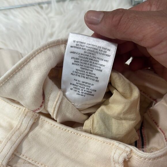 Anthropologie Pilcro Cream Ankle Cropped Jeans Versatile Design - Picture 11 of 16